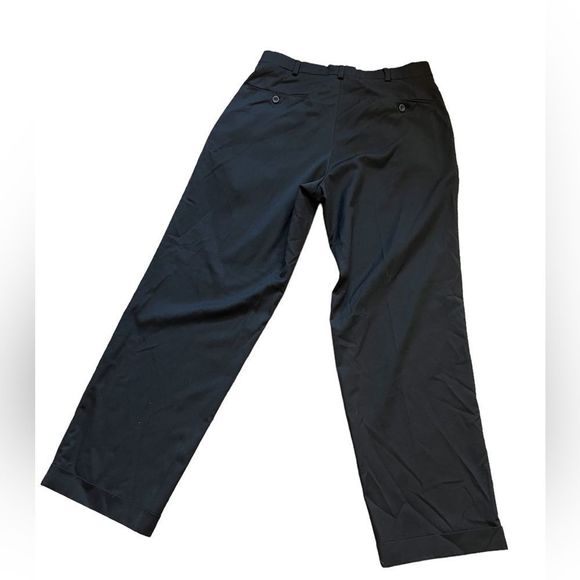 MENS DOCKERS Black Wool Blend Front Pleated Dress Pant Trouser 30 - Picture 4 of 9